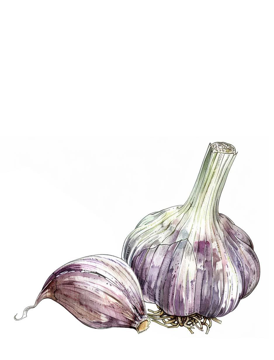 Illustration of a garlic